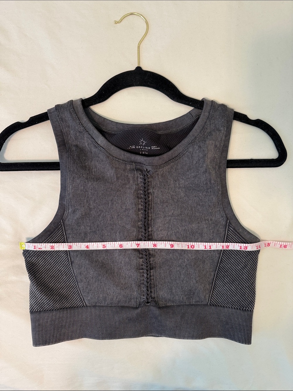 OFFLINE By Aerie Seamless Macrame Longline Sports Bra // Womens Large - Picture 9 of 11